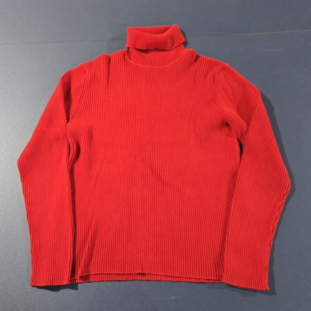 Womens Lauren Turtleneck Sweater, Red, XL
